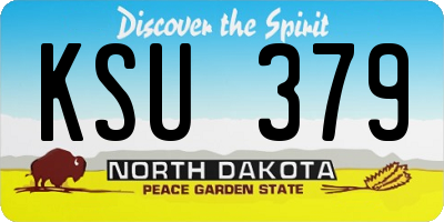 ND license plate KSU379