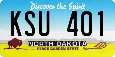 ND license plate KSU401