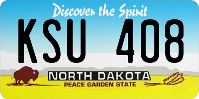 ND license plate KSU408