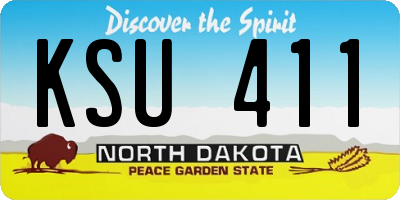 ND license plate KSU411