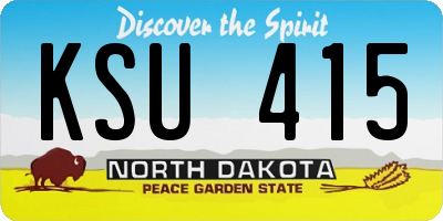 ND license plate KSU415
