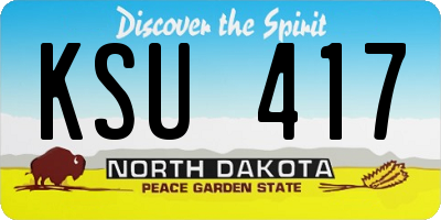 ND license plate KSU417