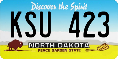 ND license plate KSU423