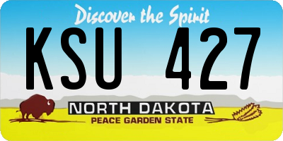 ND license plate KSU427