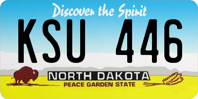 ND license plate KSU446