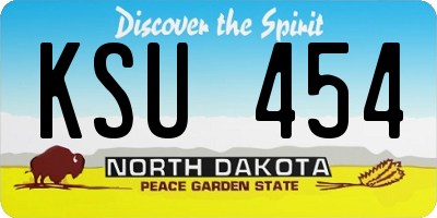 ND license plate KSU454