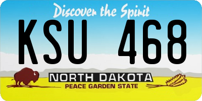 ND license plate KSU468