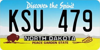 ND license plate KSU479