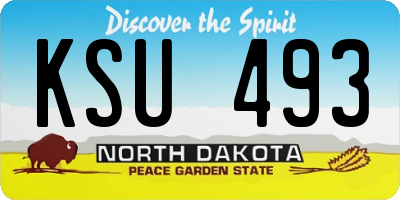 ND license plate KSU493