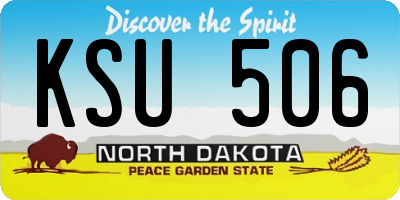 ND license plate KSU506