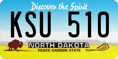 ND license plate KSU510