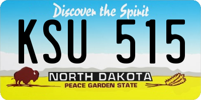 ND license plate KSU515