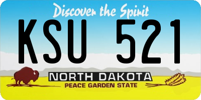 ND license plate KSU521