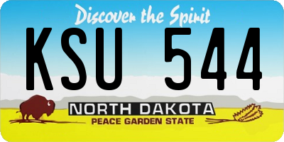 ND license plate KSU544