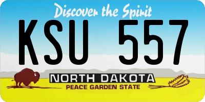 ND license plate KSU557