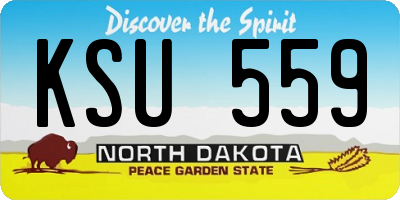 ND license plate KSU559