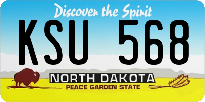 ND license plate KSU568