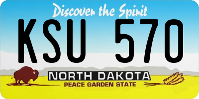 ND license plate KSU570