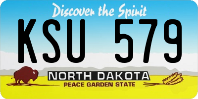 ND license plate KSU579