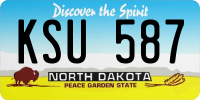 ND license plate KSU587