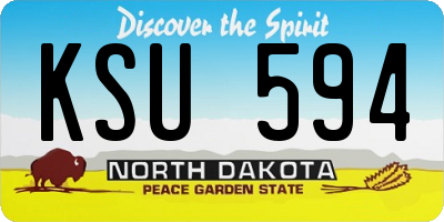 ND license plate KSU594