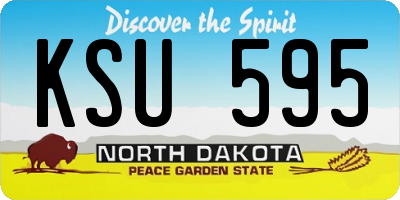 ND license plate KSU595