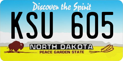 ND license plate KSU605