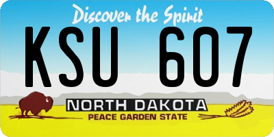 ND license plate KSU607
