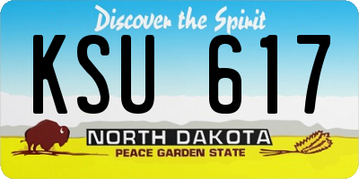 ND license plate KSU617