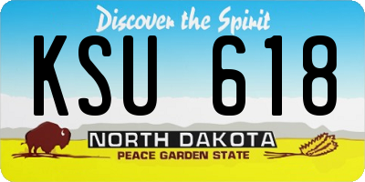 ND license plate KSU618