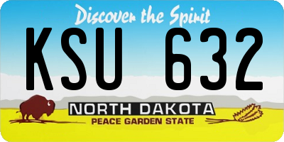 ND license plate KSU632