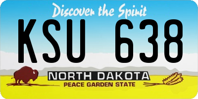 ND license plate KSU638