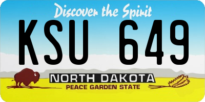 ND license plate KSU649