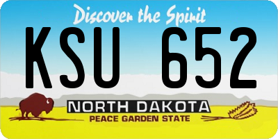 ND license plate KSU652