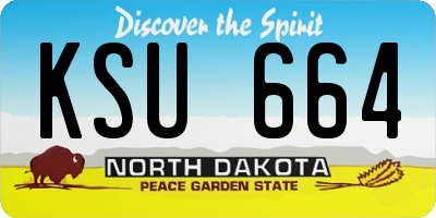 ND license plate KSU664