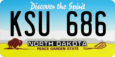 ND license plate KSU686