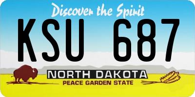 ND license plate KSU687