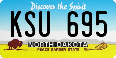 ND license plate KSU695