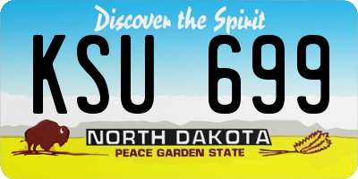 ND license plate KSU699