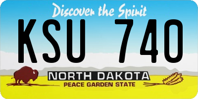 ND license plate KSU740