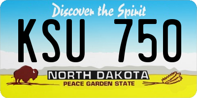 ND license plate KSU750