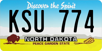 ND license plate KSU774