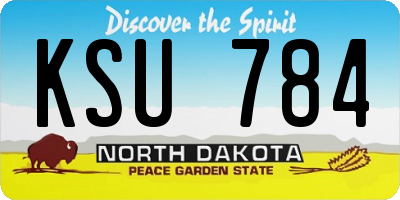 ND license plate KSU784