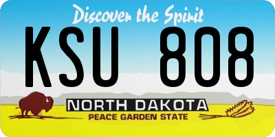 ND license plate KSU808