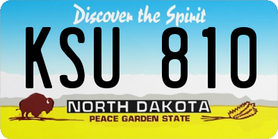 ND license plate KSU810