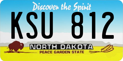 ND license plate KSU812
