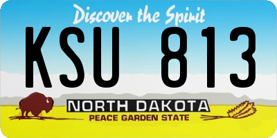 ND license plate KSU813