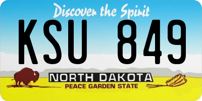 ND license plate KSU849