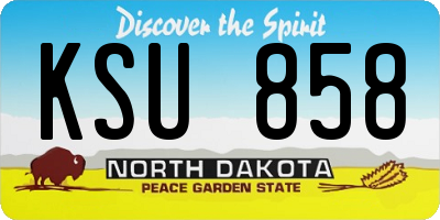 ND license plate KSU858