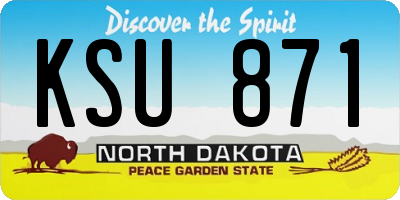 ND license plate KSU871